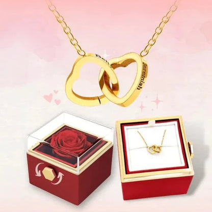 Eternal Rose Box &amp; Personalized Necklace