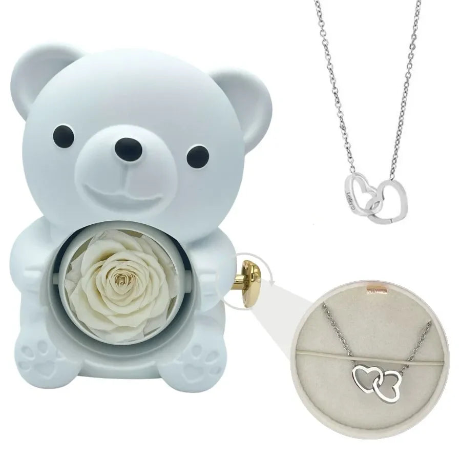 Eternal Teddy Bear &amp; Personalized Necklace