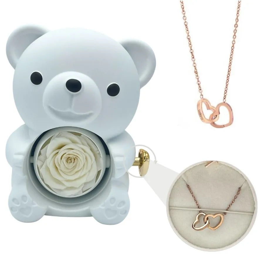 Eternal Teddy Bear &amp; Personalized Necklace