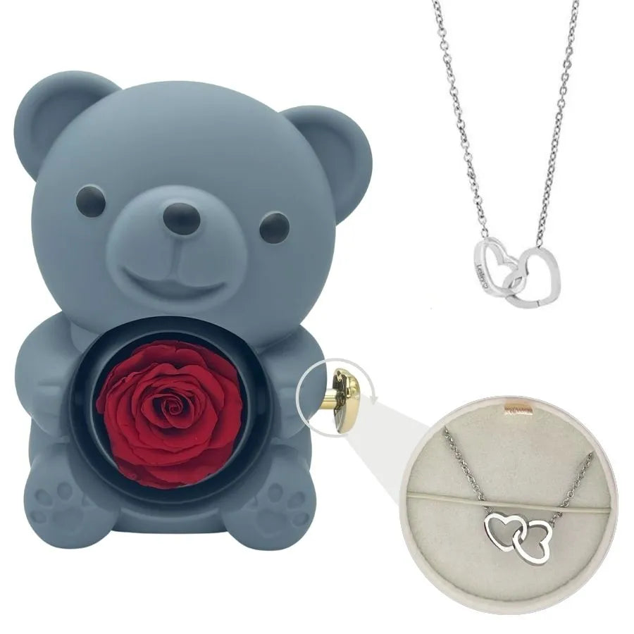 Eternal Teddy Bear &amp; Personalized Necklace