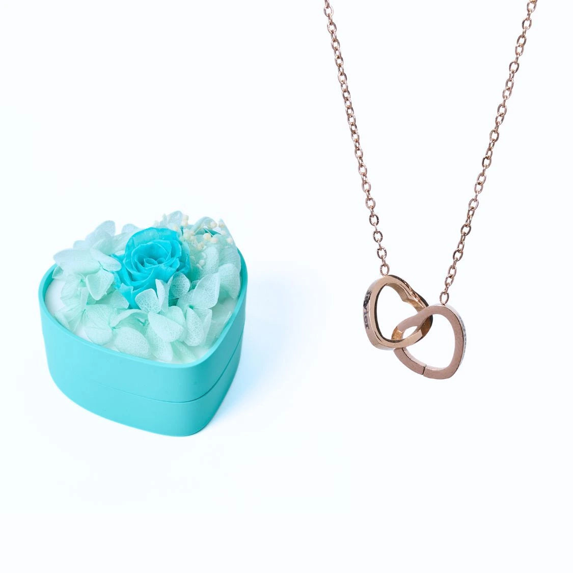 Mini Eternal Heart Box &amp; Personalized Necklace