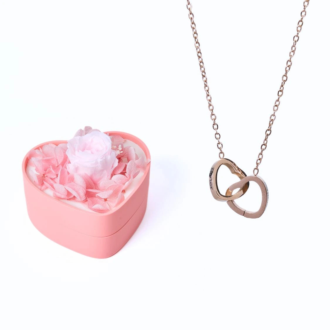 Mini Eternal Heart Box &amp; Personalized Necklace