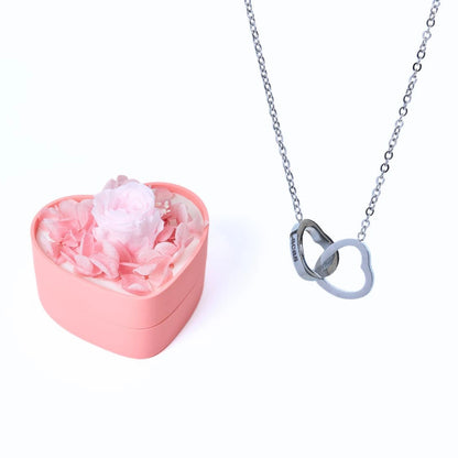 Mini Eternal Heart Box &amp; Personalized Necklace