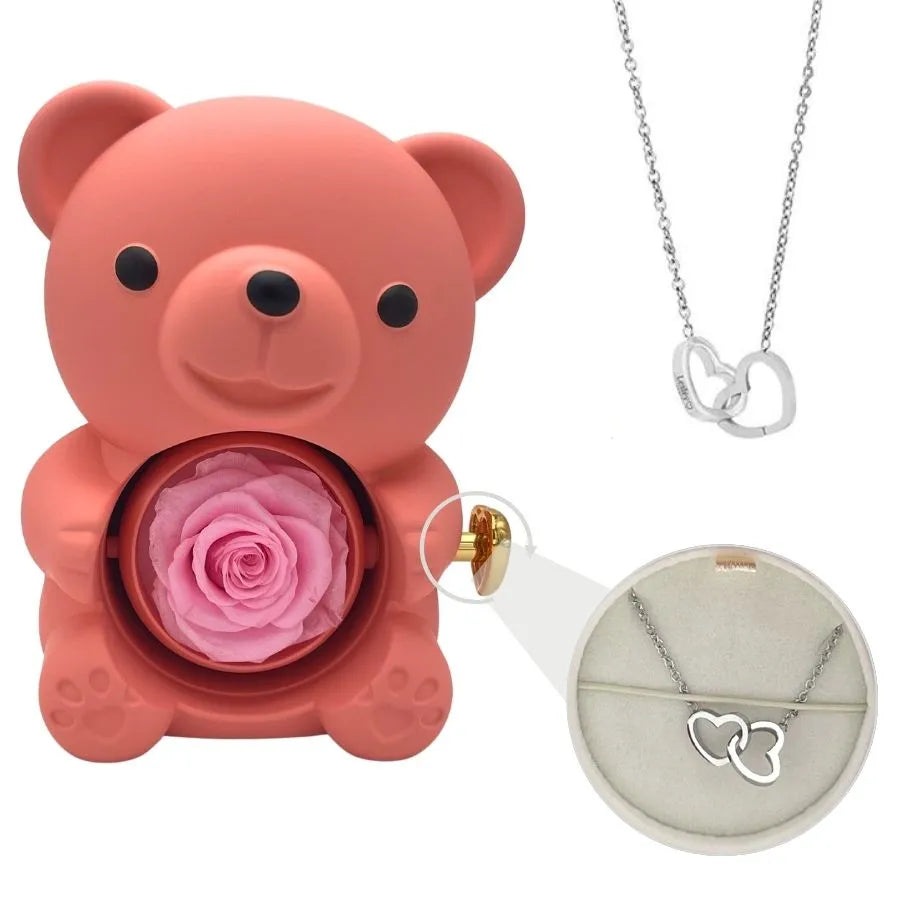 Eternal Teddy Bear &amp; Personalized Necklace