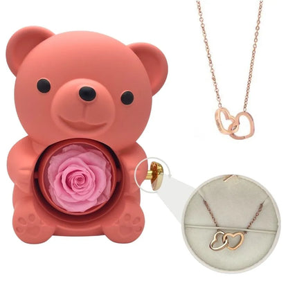 Eternal Teddy Bear &amp; Personalized Necklace