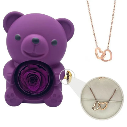 Eternal Teddy Bear &amp; Personalized Necklace